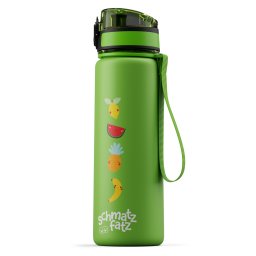 Klarstein schmatzfatz gyermek sport ivópalack 500 ml | Tritán | Műanyag nyak | Hordozószíj | BPA-mentes | Ajándékcsomagolás (SMF5-GreenFrui-500ml)