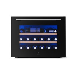 Klarstein Illuminosa beépíthető borhűtő | Modern | UV-védelem | 61 liter | 19 palack | 60 cm (TK15-WFIll-BI19)
