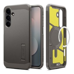 SPIGEN TOUGH ARMOR MAG műanyag telefonvédő (ütésállóság, kitámasztó, MagSafe) SÖTÉTSZÜRKE Samsung Galaxy S25 FE (SM-S731)