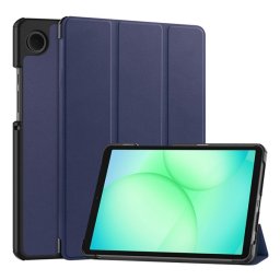 Tok álló, bőr hatású (aktív FLIP, oldalra nyíló, TRIFOLD, asztali tartó) SÖTÉTKÉK Samsung Galaxy Tab A11 WIFI (SM-X130), Galaxy Tab A11 LTE (SM-X135)