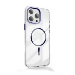 Szilikon telefonvédő (műanyag hátlap, kameravédő, MagSafe, légpárnás sarok) SÖTÉTKÉK Apple iPhone 12 Pro, iPhone 12