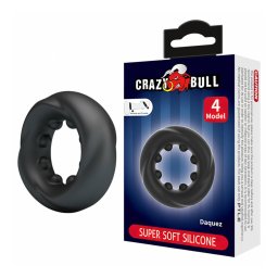 Crazy Bull - stimuláló péniszgyűrű, fekete