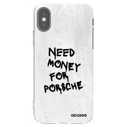 Átlátszó szilikon tok az alábbi mobiltelefonokra Apple iPhone X/XS - White Dollar