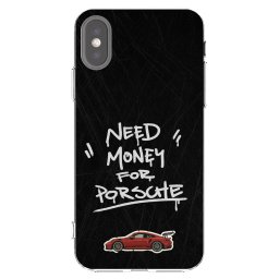 Átlátszó szilikon tok az alábbi mobiltelefonokra Apple iPhone X/XS - Dark Racer