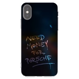 Átlátszó szilikon tok az alábbi mobiltelefonokra Apple iPhone X/XS - Neon Nights