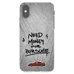 Átlátszó szilikon tok az alábbi mobiltelefonokra Apple iPhone X/XS - Grey Drift