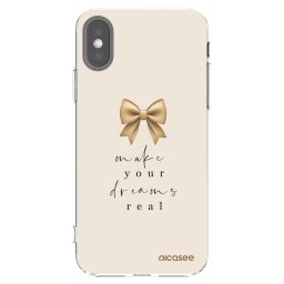 Átlátszó szilikon tok az alábbi mobiltelefonokra Apple iPhone X/XS - Golden Dream