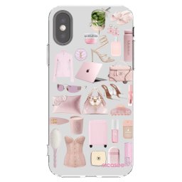 Átlátszó szilikon tok az alábbi mobiltelefonokra Apple iPhone X/XS - Glam Babe