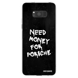 Átlátszó szilikon tok az alábbi mobiltelefonokra Samsung Galaxy S8 G950F - Black Dollar