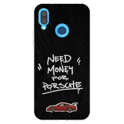 Átlátszó szilikon tok az alábbi mobiltelefonokra Huawei P20 Lite - Dark Racer
