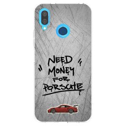 Átlátszó szilikon tok az alábbi mobiltelefonokra Huawei P20 Lite - Grey Drift