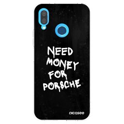 Átlátszó szilikon tok az alábbi mobiltelefonokra Huawei P20 Lite - Black Dollar
