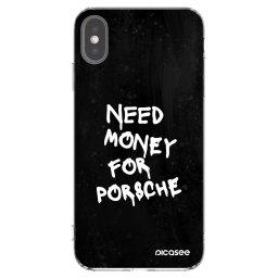 Átlátszó szilikon tok az alábbi mobiltelefonokra Apple iPhone XS Max - Black Dollar