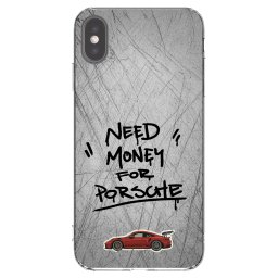 Átlátszó szilikon tok az alábbi mobiltelefonokra Apple iPhone XS Max - Grey Drift