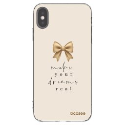 Átlátszó szilikon tok az alábbi mobiltelefonokra Apple iPhone XS Max - Golden Dream