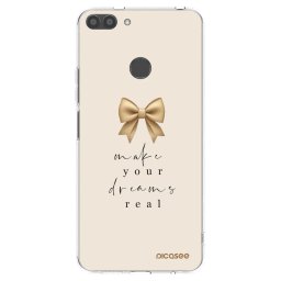 Átlátszó szilikon tok az alábbi mobiltelefonokra Huawei P Smart - Golden Dream
