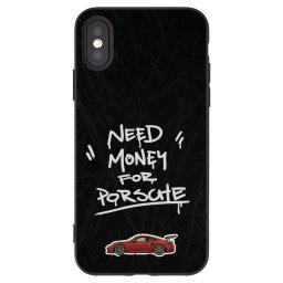 Fekete szilikon tok az alábbi mobiltelefonokra Apple iPhone X/XS - Dark Racer