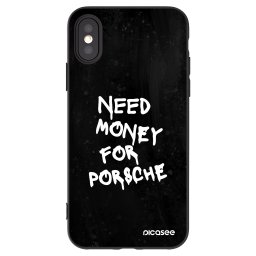 Fekete szilikon tok az alábbi mobiltelefonokra Apple iPhone X/XS - Black Dollar
