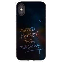 Fekete szilikon tok az alábbi mobiltelefonokra Apple iPhone X/XS - Neon Nights