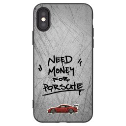 Fekete szilikon tok az alábbi mobiltelefonokra Apple iPhone X/XS - Grey Drift