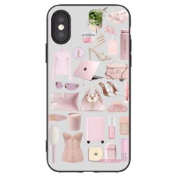 Fekete szilikon tok az alábbi mobiltelefonokra Apple iPhone X/XS - Glam Babe