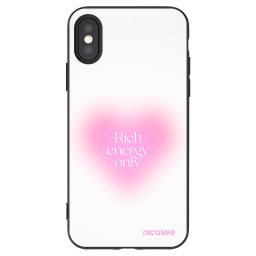 Fekete szilikon tok az alábbi mobiltelefonokra Apple iPhone X/XS - Rich Energy