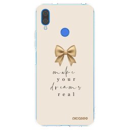 Átlátszó szilikon tok az alábbi mobiltelefonokra Huawei Nova 3 - Golden Dream