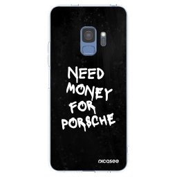 Átlátszó szilikon tok az alábbi mobiltelefonokra Samsung Galaxy S9 G960F - Black Dollar