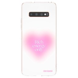 Átlátszó szilikon tok az alábbi mobiltelefonokra Samsung Galaxy S10 Plus G975 - Rich Energy