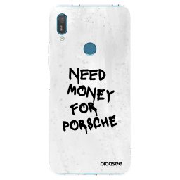 Átlátszó szilikon tok az alábbi mobiltelefonokra Huawei Y7 2019 - White Dollar