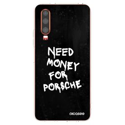 Átlátszó szilikon tok az alábbi mobiltelefonokra Huawei P30 - Black Dollar
