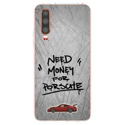 Átlátszó szilikon tok az alábbi mobiltelefonokra Huawei P30 - Grey Drift