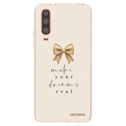 Átlátszó szilikon tok az alábbi mobiltelefonokra Huawei P30 - Golden Dream