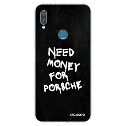 Átlátszó szilikon tok az alábbi mobiltelefonokra Huawei Y6 2019 - Black Dollar