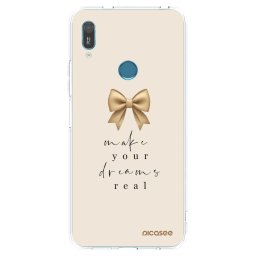 Átlátszó szilikon tok az alábbi mobiltelefonokra Huawei Y6 2019 - Golden Dream