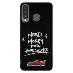 Átlátszó szilikon tok az alábbi mobiltelefonokra Huawei P30 Lite - Dark Racer