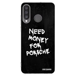 Átlátszó szilikon tok az alábbi mobiltelefonokra Huawei P30 Lite - Black Dollar