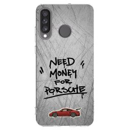 Átlátszó szilikon tok az alábbi mobiltelefonokra Huawei P30 Lite - Grey Drift