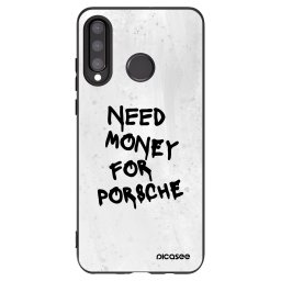 Fekete szilikon tok az alábbi mobiltelefonokra Huawei P30 Lite - White Dollar