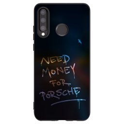 Fekete szilikon tok az alábbi mobiltelefonokra Huawei P30 Lite - Neon Nights