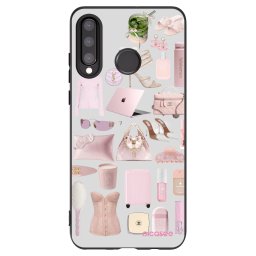 Fekete szilikon tok az alábbi mobiltelefonokra Huawei P30 Lite - Glam Babe