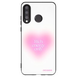 Fekete szilikon tok az alábbi mobiltelefonokra Huawei P30 Lite - Rich Energy