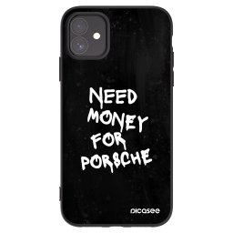 Fekete szilikon tok az alábbi mobiltelefonokra Apple iPhone 11 - Black Dollar