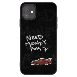 Fekete szilikon tok az alábbi mobiltelefonokra Apple iPhone 11 - Track Mode