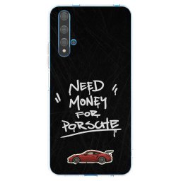 Átlátszó szilikon tok az alábbi mobiltelefonokra Huawei Nova 5T - Dark Racer