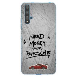 Átlátszó szilikon tok az alábbi mobiltelefonokra Huawei Nova 5T - Grey Drift