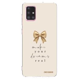Átlátszó szilikon tok az alábbi mobiltelefonokra Samsung Galaxy A71 A715F - Golden Dream