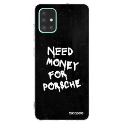 Átlátszó szilikon tok az alábbi mobiltelefonokra Samsung Galaxy A51 A515F - Black Dollar