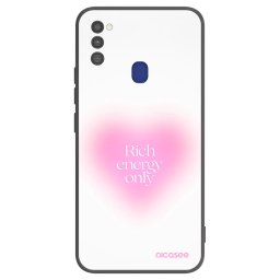 Fekete szilikon tok az alábbi mobiltelefonokra Samsung Galaxy M21 M215F - Rich Energy