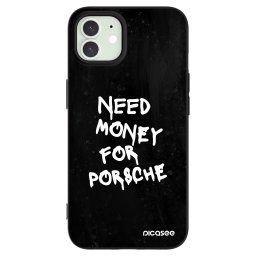 Fekete szilikon tok az alábbi mobiltelefonokra Apple iPhone 12 - Black Dollar